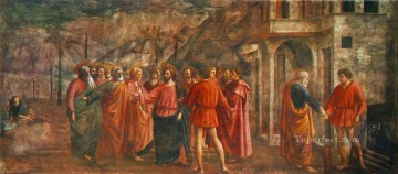  Christian Art Painting - Tribute Money Christian Quattrocento Renaissance Masaccio